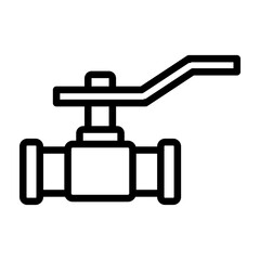Water Control Vector Line Icon Design