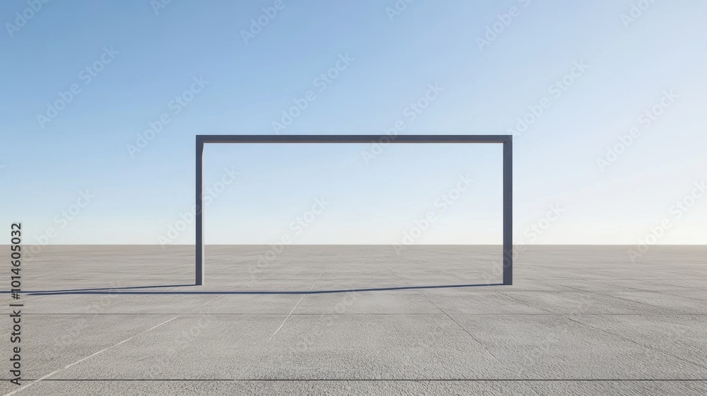 Poster minimalist high jump bar in open field, sleek design, stark simplicity, emphasizes space and form, c