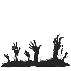 Halloween Zombie Hand Silhouette