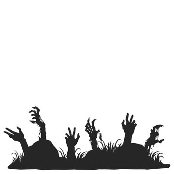 recommend clip art: Halloween Zombie Hand Silhouette