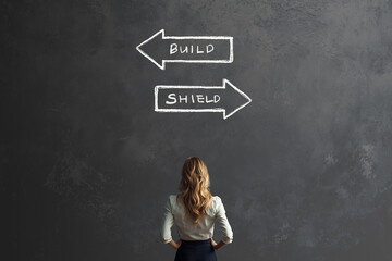 build or shield business ethics choice concept