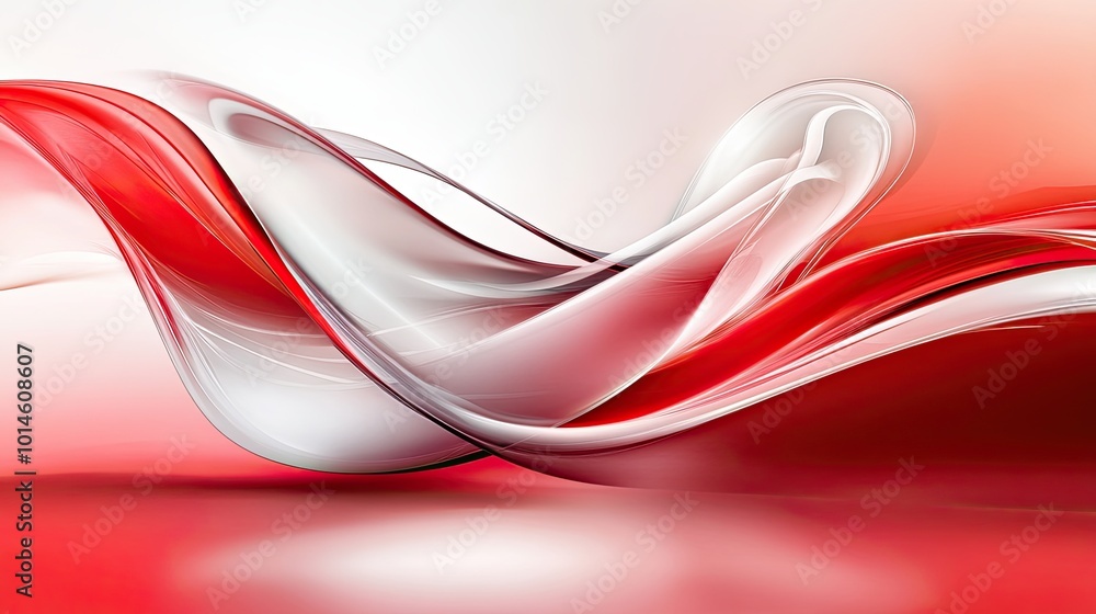 Poster a dynamic red abstract background featuring swirling lines and gradients, creating a sense of motion