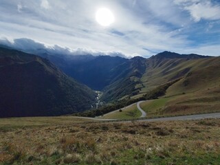 pyrenees nature landscape from the road