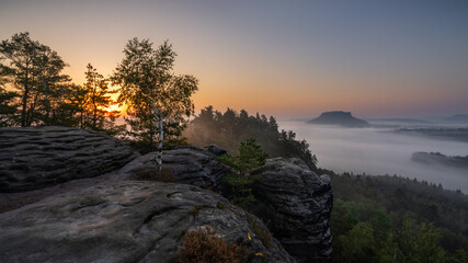 sunrise at mount Rauenstein - Sonnenaufgang auf dem Rauenstein