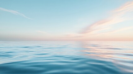 Obraz premium A calm and peaceful ocean with a beautiful blue color