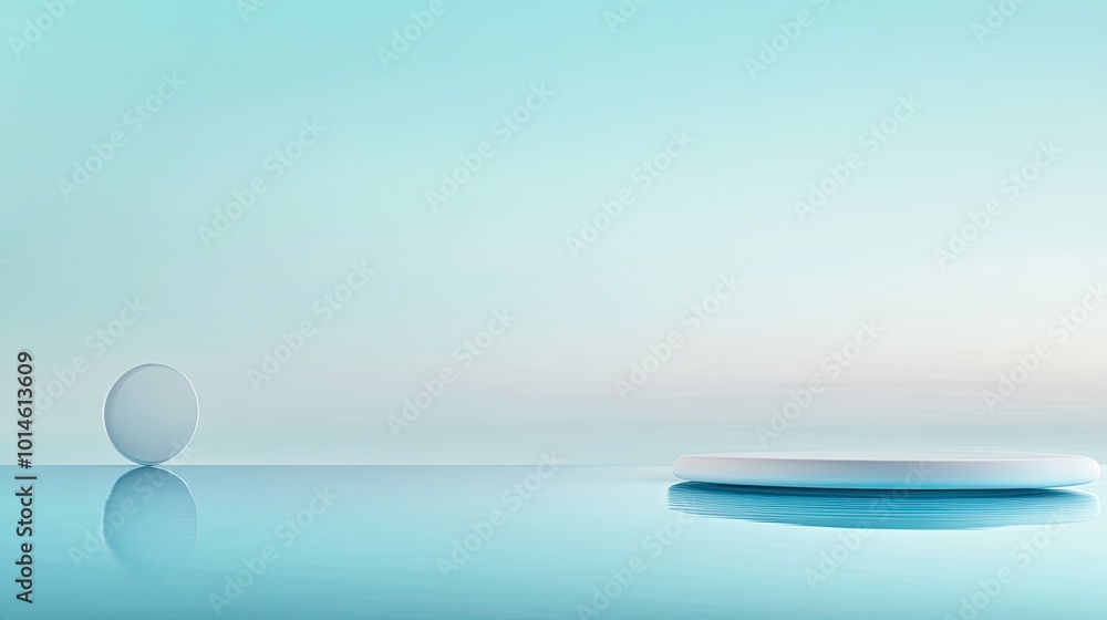 Poster a soft blue-grey background with a gradient that gently fades to a lighter shade, creating a calming