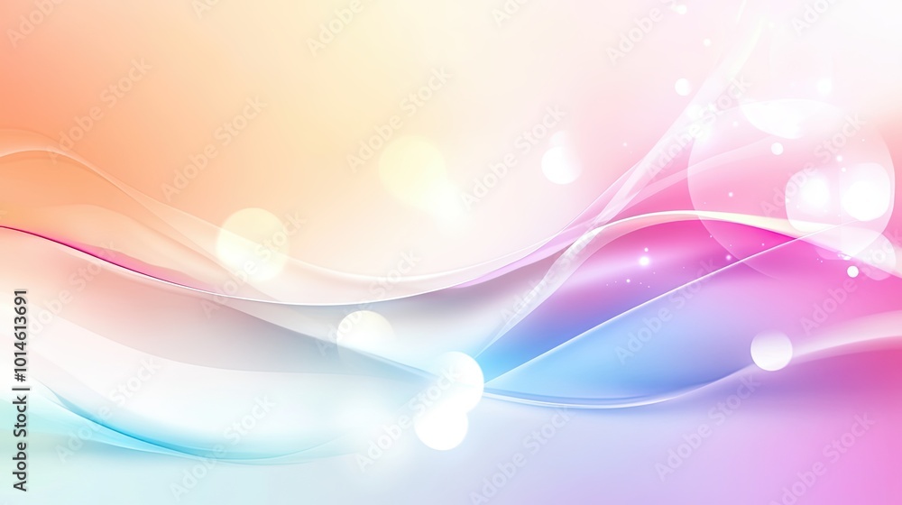 Aufkleber a soft rainbow abstract background with blurred shapes and gentle gradients, creating a dreamy and e