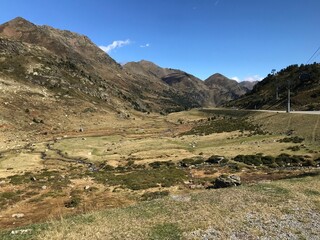 pyrenees nature landscape from the road
