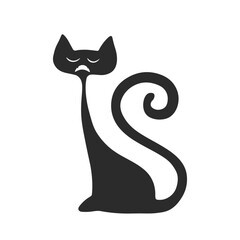 Halloween Cat Silhouette Illustration