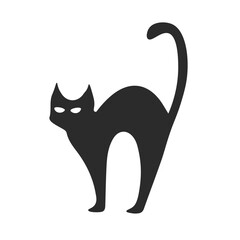 Halloween Cat Silhouette Illustration