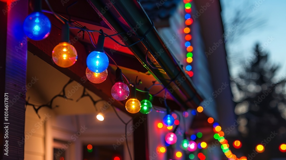 Poster holiday lights with ample space for custom messages.