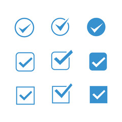  set of checkmark icon vector