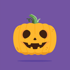 Halloween pumpkin carving, scary pumpkin expression suitable for poster and web