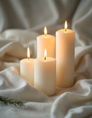 christmas candles on the table