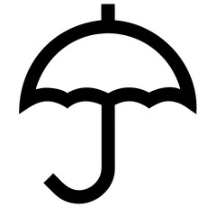 Simple umbrella icon representing protection and safety