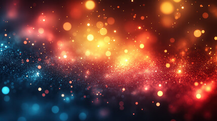 Fototapeta premium Abstract background featuring vibrant bokeh lights, creating a dreamy and festive atmosphere perfect for celebrations and joyful events.