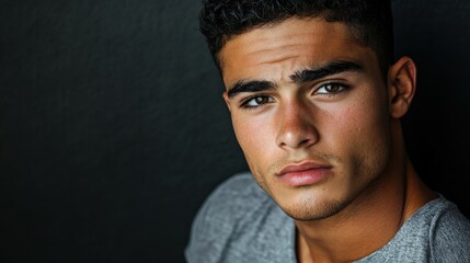 Obraz premium Portrait of an athletic man posing confidently indoors during daylight