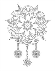  Flower Wall Hanging Coloring  pages Book