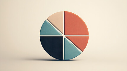 Fototapeta premium Colorful Pie Chart for Business Data Visualization