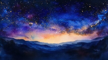 Fototapeta premium Water colour of sky painting UHD wallpaper