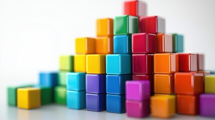 Obraz premium Colorful Blocks in Creative Business Concept Display