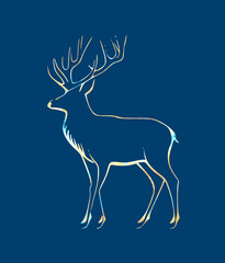 Deer poster modern painting artistic creative conceptual fantasy urban design art watercolor abstract banner graphic digital artwork Vintage paint