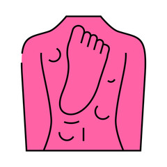 back and leg shiatsu line icon vector. back and leg shiatsu sign. isolated symbol illustration