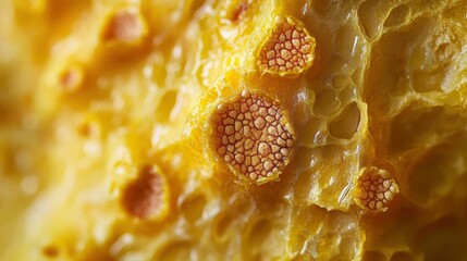 Macro shot highlighting the blisters and irritation caused by a severe case of contact dermatitis