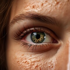 Naklejka premium Intricate Details Captured in a Woman's Face
