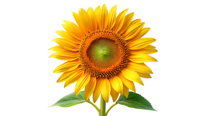 Fototapeta premium A blooming sunflower isolated on transparent PNG