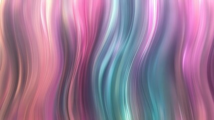 Obraz premium Soft pastel colors blend together in an abstract display, creating smooth, wavy patterns that evoke a sense of calm. The gentle transitions between hues of pink, blue, and green provide a visually str