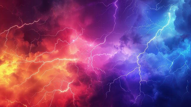 abstract red and blue electrical plasma lightnings abstract plasma background