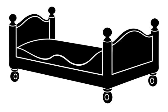 recommend clip art: line art bedstead household with Transparent Background Clipart
