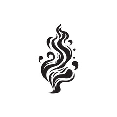 Elegant Smoke Vector Icon - This Icon Represents Aroma in a Modern and Clean Style, Making It Perfect for Branding, Culinary Applications, or Any Project That Requires a Touch of Sophistication.
