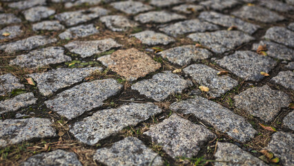 Kopfsteinpflaster Weg - Cobblestones - High quality photo