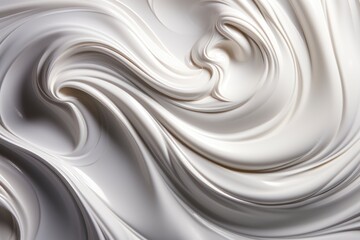 Obraz premium abstract plastic waves in white colors for design. cards, wallpapers or visual, contemporary decor