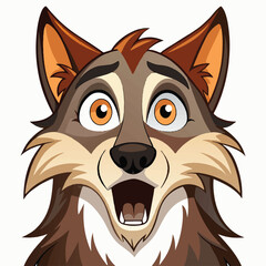 vector illustration of a wolf