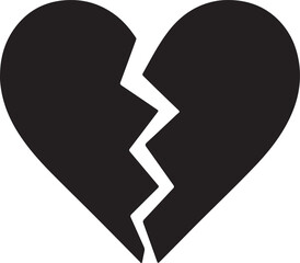 Heart Shape Silhouette Vector Illustration