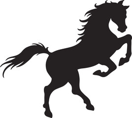black horse vector illustration
