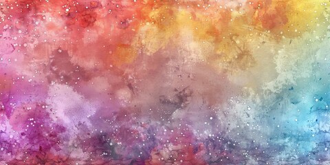 Obraz premium Vibrant abstract watercolor background featuring a blend of colors and splattered paint effects, perfect for artistic and creative projects.