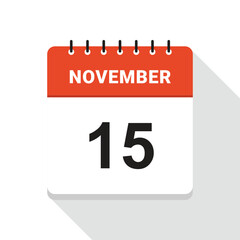 November 15 Calendar Date icon