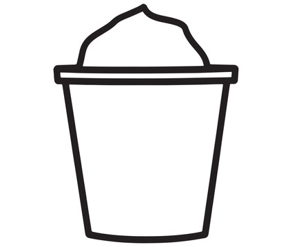 recommend clip art: Illustration of a cupcake, Frozen yogurt line icon, Line art ice - cream vector