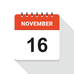 November 16 Calendar Date icon
