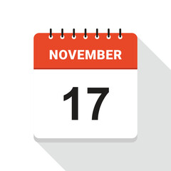 November 17 Calendar Date icon