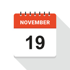 November 19 Calendar Date icon