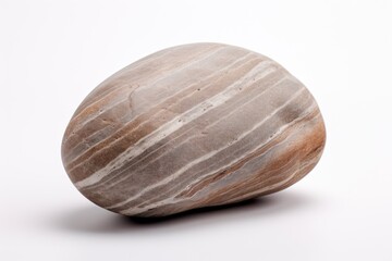 Smooth stone for pressing reflex points Smooth, elegant surface on a white background