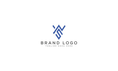 letter WS logo design vector template design for brand.