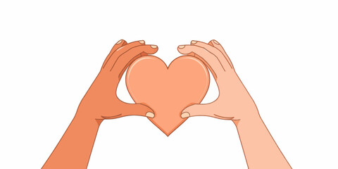 Fototapeta premium Hands Holding Heart Shape 