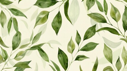 Simple plant design arranged in an elegant pattern