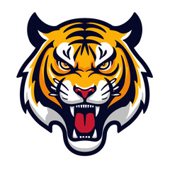 Tiger Head Mascot Illustration 
